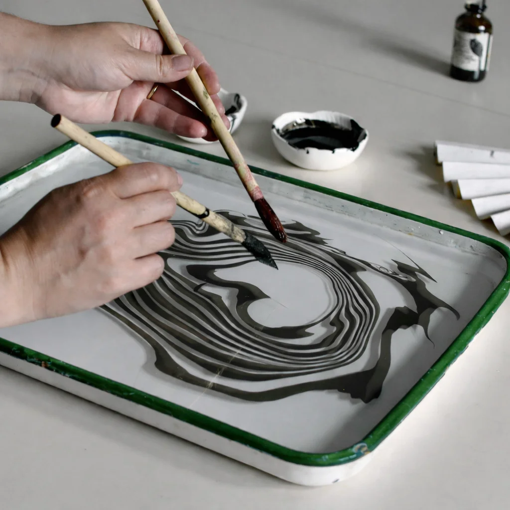 Suminagashi example 2